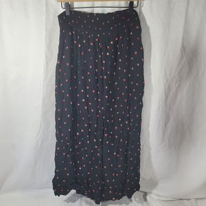 Free People Wide Leg Cropped Pull On Pants with Elastic Waist